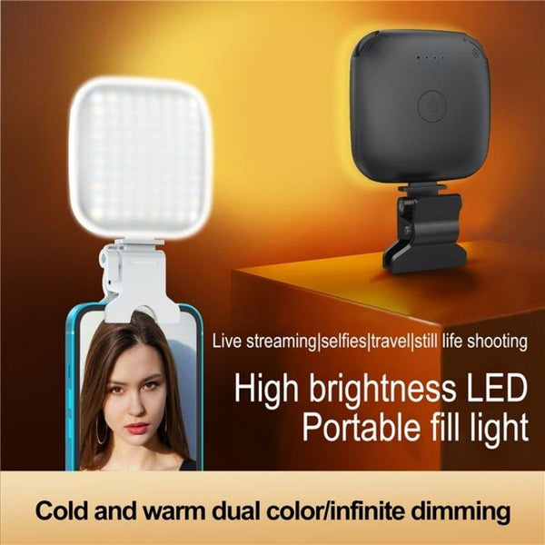 Purple Mini Clip On Led Fill Light For Video Conferencing And Live Streaming Selfie Lights