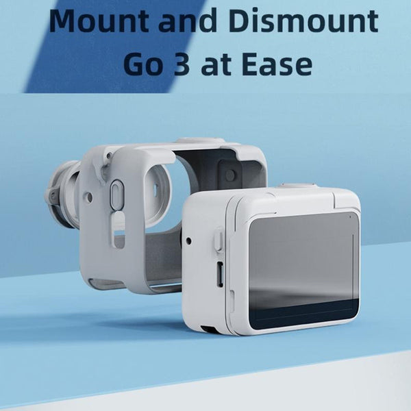 Amagisn Silicone Body Cover For Insta360 Go With Lanyard Grey Camera Cases Bags & Covers