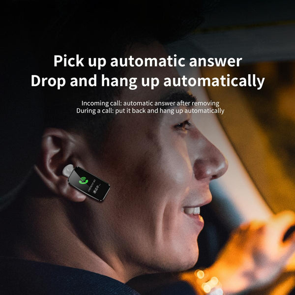 1.08 Inch Steel Band Earphone Detachable Life Waterproof Smart Watch Support Bluetooth Call Silver Smart Watches