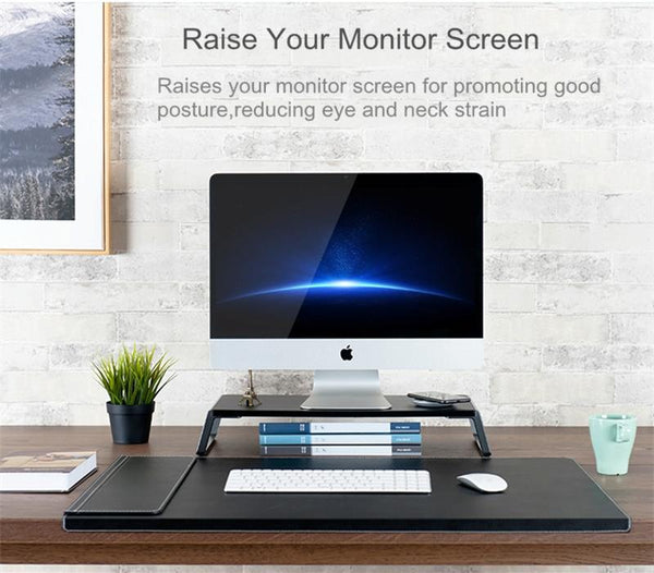 Metal Feet Monitor Stand Riser For Imac Macbook Lcd Printer Black Monitor Mounts & Stands
