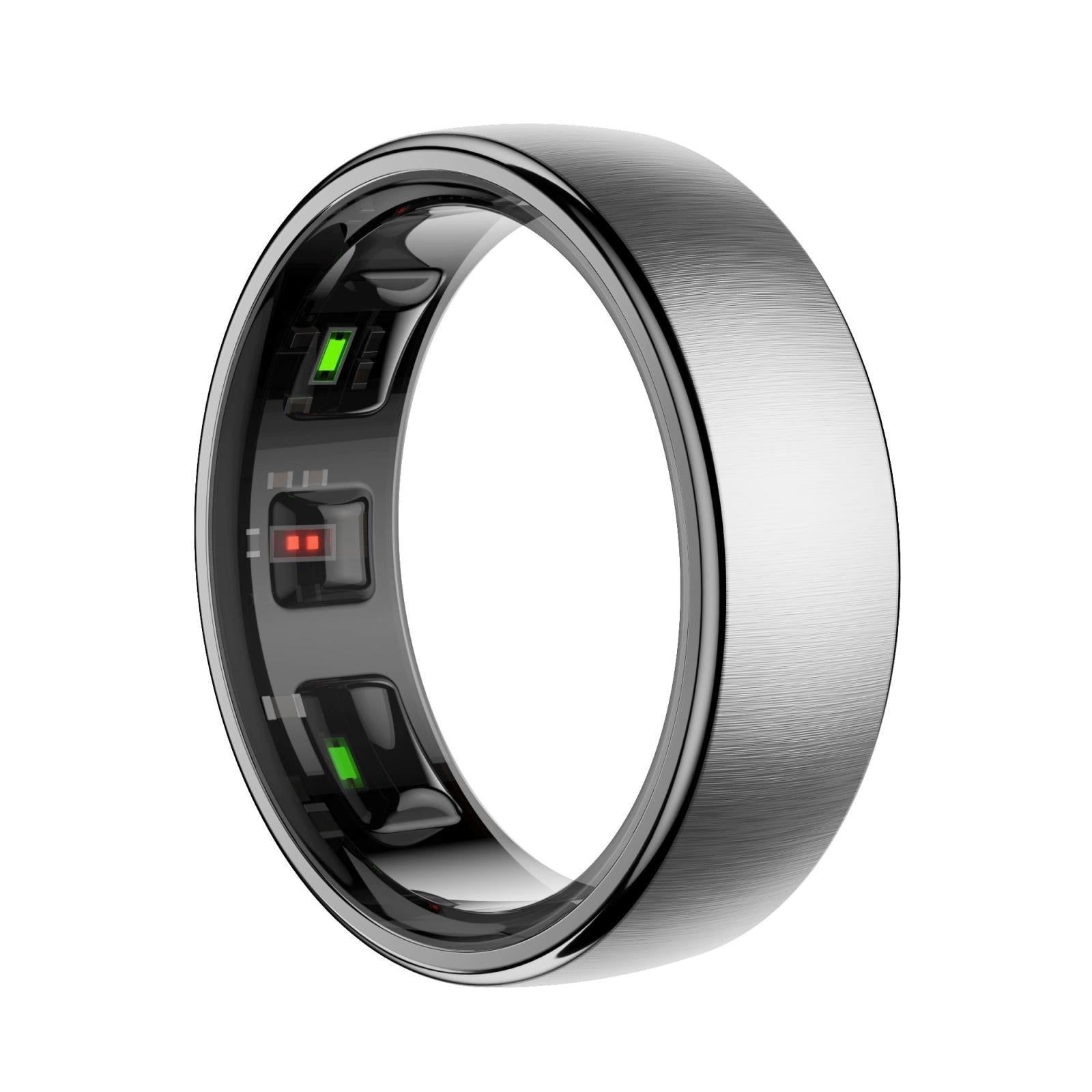 Smart Ring Size 14 Heart Rate Blood Oxygen Sleep Sports Silver Activity Trackers