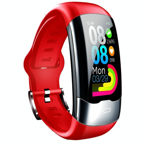 Smart Bracelet With Tft Hd Display Blood Oxygen & Sleep Monitoring Red Smart Watches