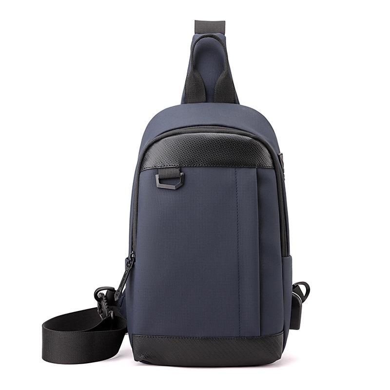Waterproof Men Chest Bag Multifunctional Shoulder Crossbody For Riding And Casual Use Dark Blue Bags