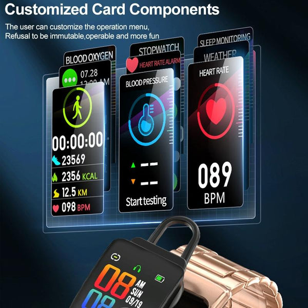 1.14" Silicone Band Waterproof Smart Watch Detachable Earphone Bluetooth Call Black Silver Smart Watches