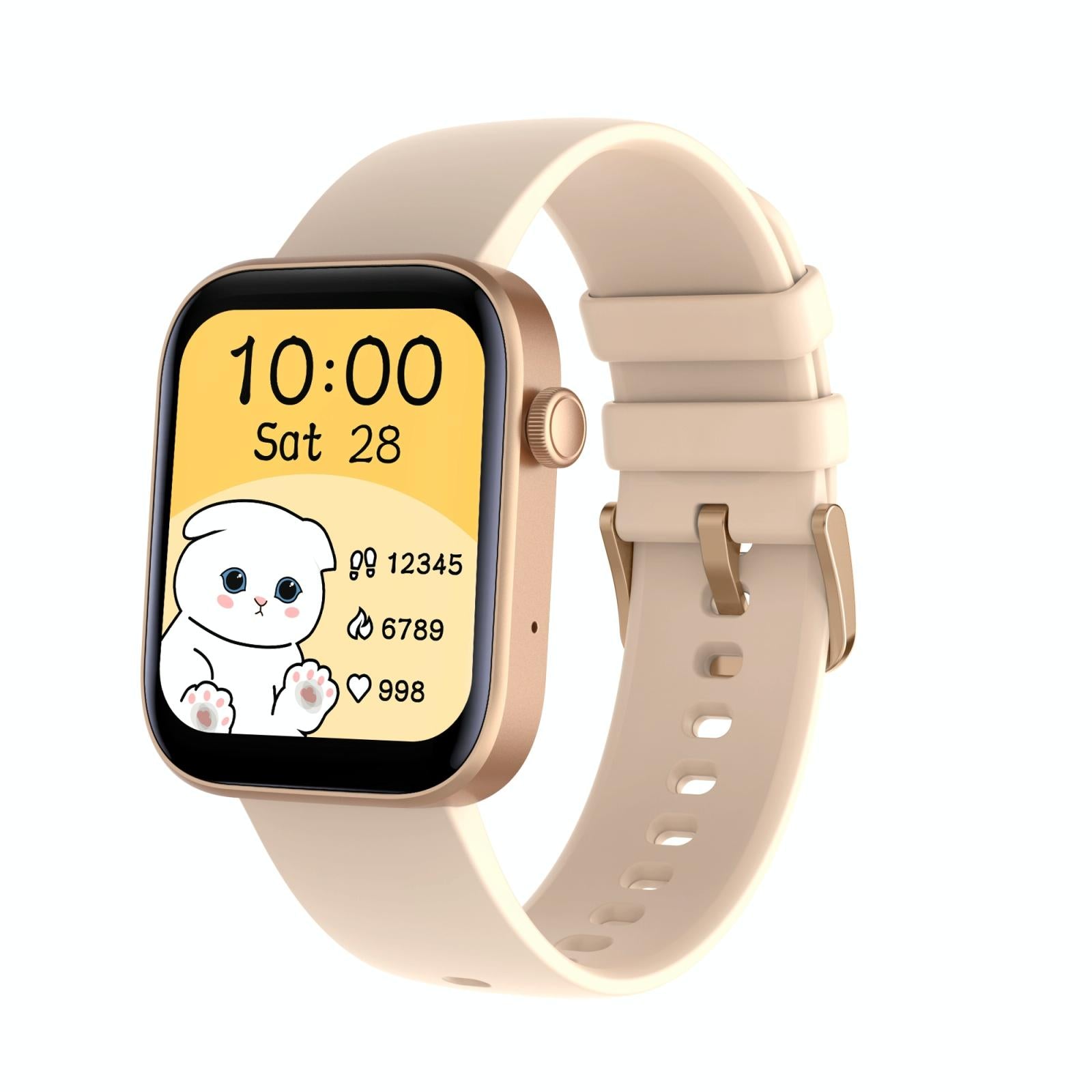1.8 Inch Tft Screen Bluetooth Smart Watch Support Heart Rate Monitoring & 100+ Sports Modes Gold Smart Watches