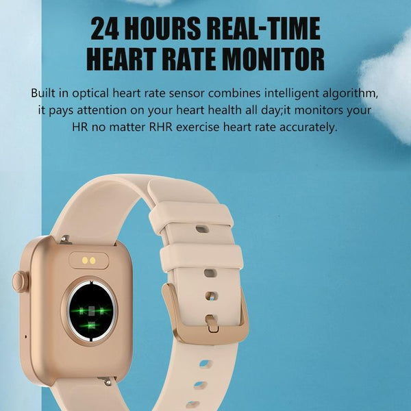 1.8 Inch Tft Screen Bluetooth Smart Watch Support Heart Rate Monitoring & 100+ Sports Modes Gold Smart Watches