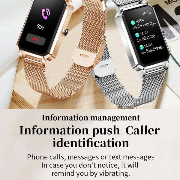 1.13 Inch Women's Smart Watch With Colour Screen & Health Tracking Silver Smart Watches