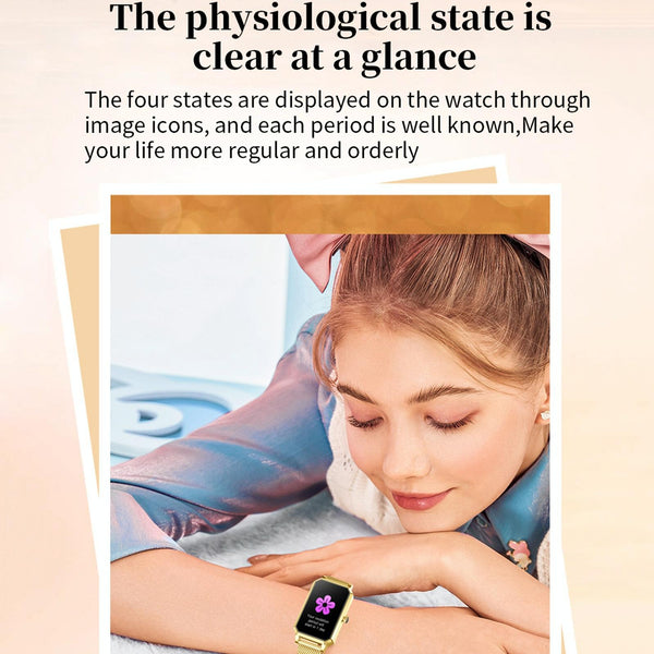 1.13 Inch Women's Smart Watch With Colour Screen & Health Tracking Silver Smart Watches