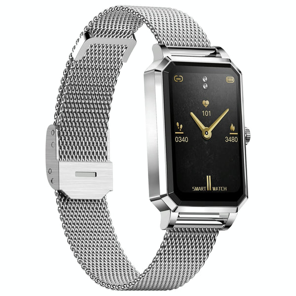 1.13 Inch Women's Smart Watch With Colour Screen & Health Tracking Silver Smart Watches