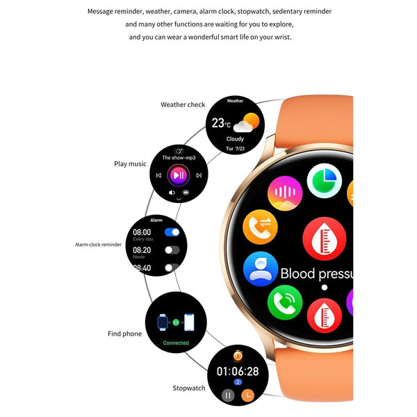 1.39" Bt5.2 Smart Sport Watch With Call Sleep Temp Heart & Health Monitor_Grey Smart Watches