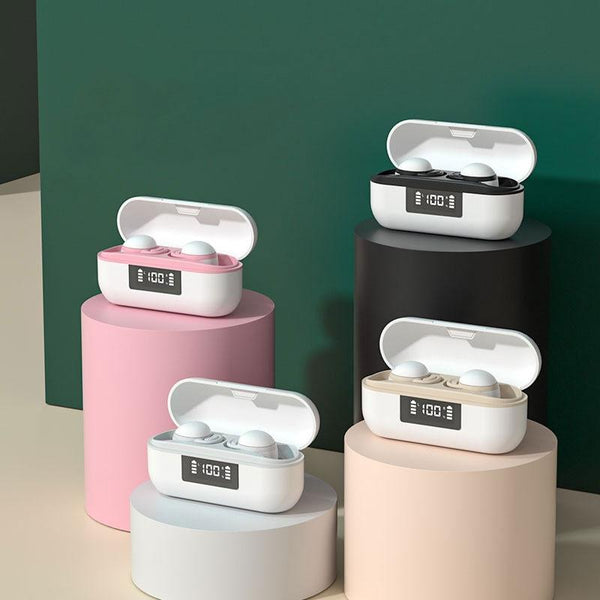 X999 Mini Wireless Noise Reduction Earphones With Digital Display Charging Case Skin Colour Earbuds