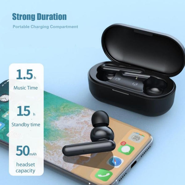 Mini Touch Control Tws Wireless Earphones With Mic & Charger Box Green Chargers & Cradles