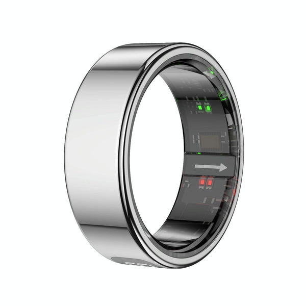 12 Size R11 Smart Ring Heart Rate Oxygen Sleep Sports Silver Activity Trackers