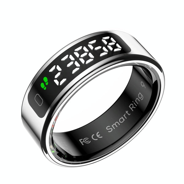 12 Size R11 Smart Ring Heart Rate Oxygen Sleep Sports Silver Activity Trackers