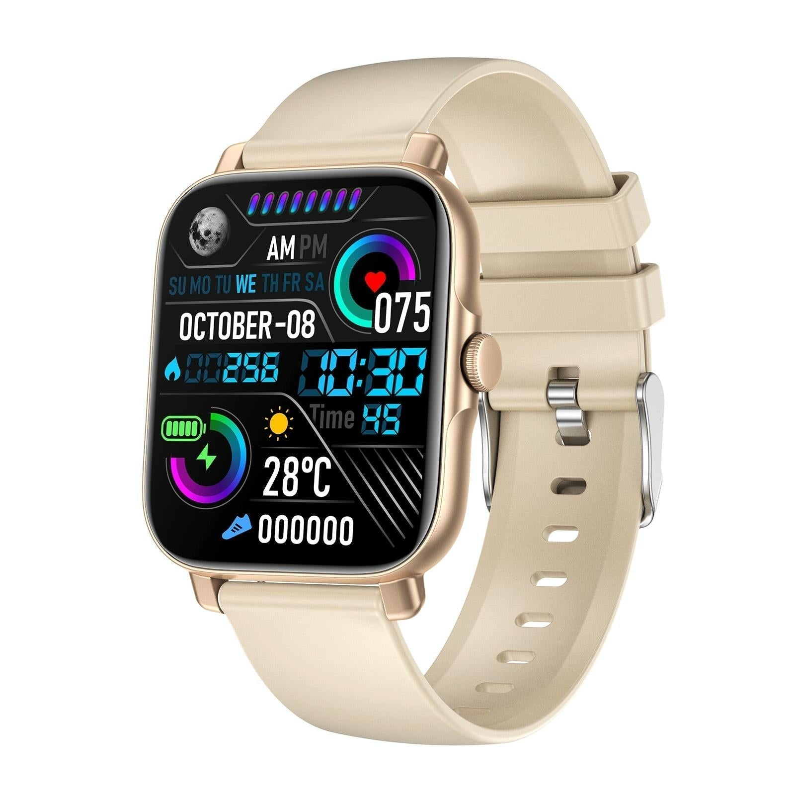 1.69 Inch Ip67 Waterproof Smart Watch With Bluetooth Call & Multiple Sports Modes Gold Smart Watches