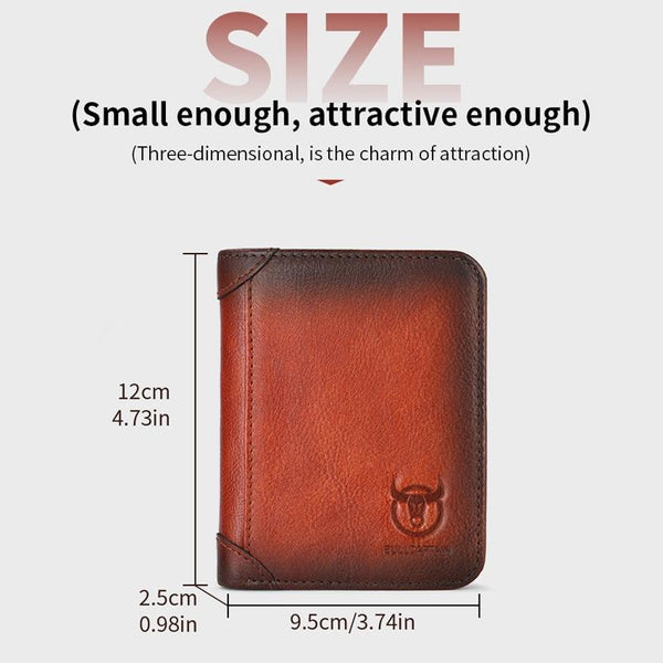 Men Rfid Leather Wallet With Coin Clip Black Wallets