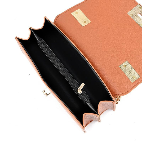 Small Square Flap Lock Crossbody Bag For Women Black Women's Bags & Handbags
