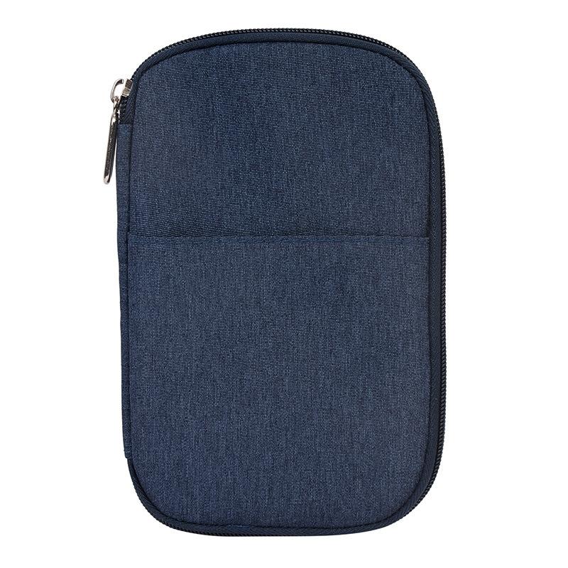 Multi Function Travel Storage Bag For Passports Dark Blue Travel Wallets