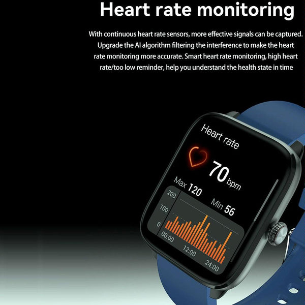 1.96 Inch Ip67 Waterproof Silicone Band Smart Watch Supports Dual Mode Bluetooth Call / Heart Rate Monitoring Smart Watches