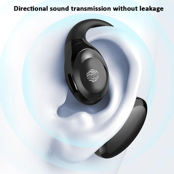 Waterproof Touch Control Wireless Earphones With Hook For Sports White Earbuds