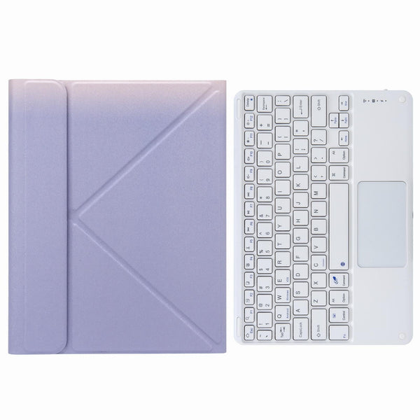 Bluetooth Keyboard Leather Case For Ipad 10.2 / Pro 10.5 Three Fold Holder Purple Keyboards
