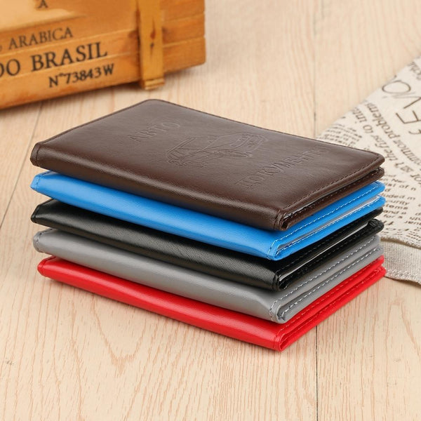 Stylish Pu Leather Driving License Holder Wallet Blue Wallets