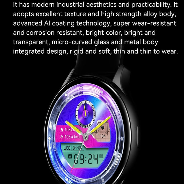 1.43 Inch Bt5.0 Ip67 Sport Smart Watch Support Bluetooth Call / Message Notification Heart Rate Blood Pressure Health Monitor Gold Smart Watches