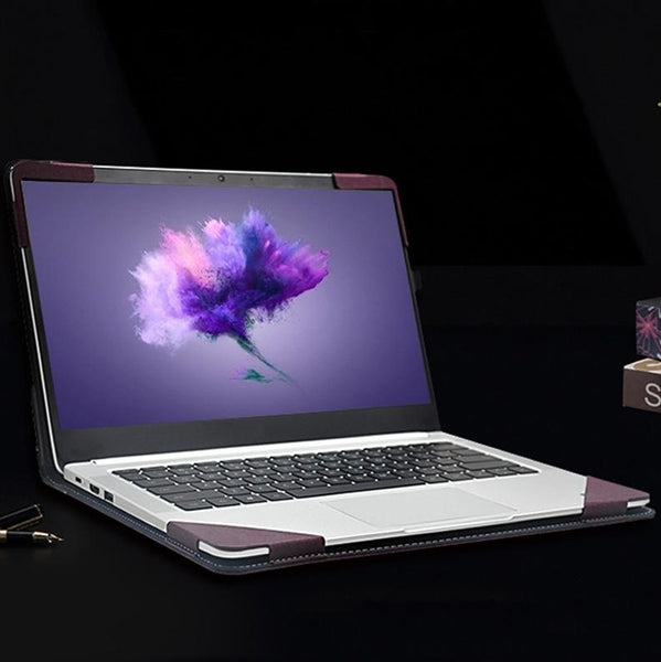 Parallel Protective Leather Case For Huawei Honor Magicbook Slim Design Dark Blue Laptop Cases & Bags