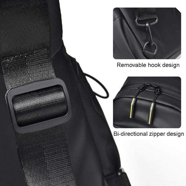 Large Capacity Waterproof Crossbody Chest Bag Black Bags