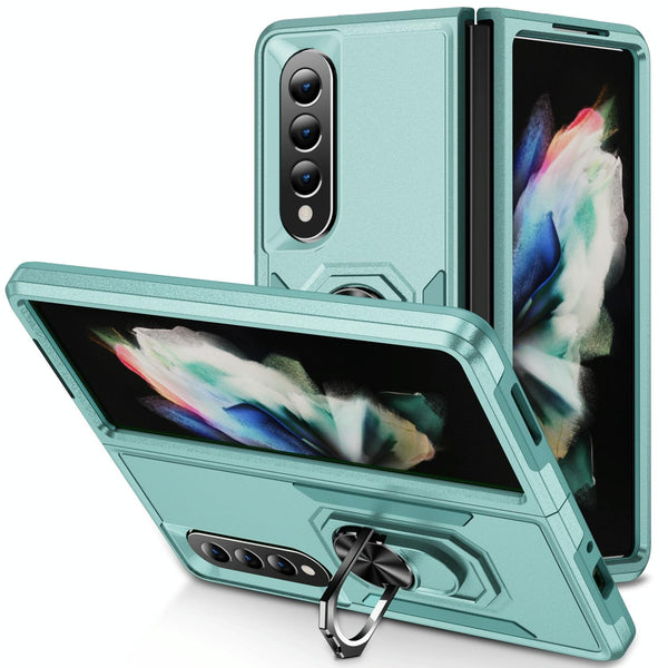 Shockproof Case With Holder Pc Tpu For Samsung Galaxy Z Fold4 5G Black Cases Covers & Skins