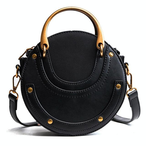 Retro Leather Mini Shoulder Bag For Women Black Women's Bags & Handbags