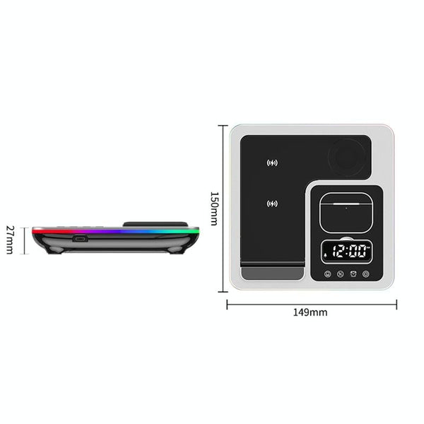 15W In Foldable Wireless Charger Stand Silver Chargers & Cradles