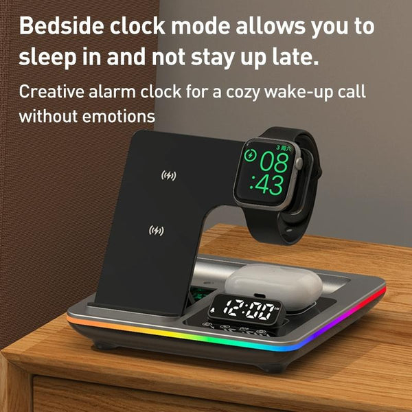 15W In Foldable Wireless Charger Stand Silver Chargers & Cradles