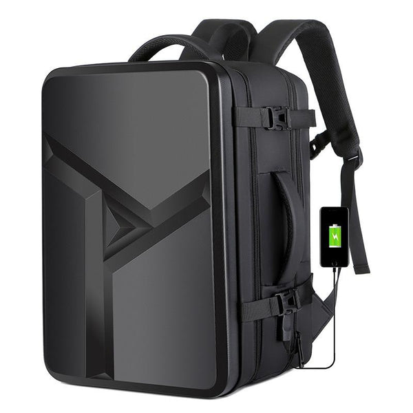 Waterproof Expandable Hard Shell Backpack With Usb Charging Large Capacity Black 161 Dark Gray Backpacks