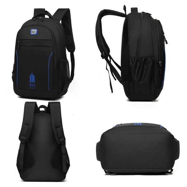 Large Capacity Nylon Backpack For Students Black Backpacks