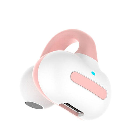 Wireless Single Ear Clip On Bluetooth Earphone M S8 Pink Earbuds