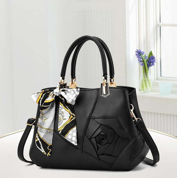 Carved Ladies Handbag 3D Design Black Women's Bags & Handbags