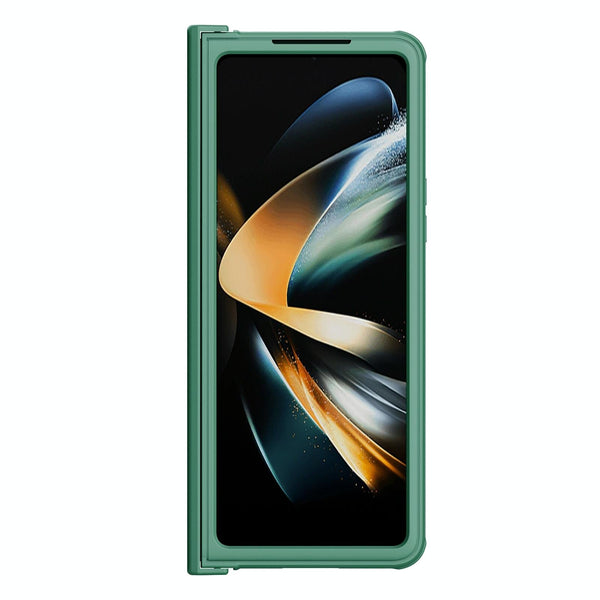 For Samsung Galaxy Z Fold4 5G Mirror Pro Camshield Case Set Green Cases Covers & Skins