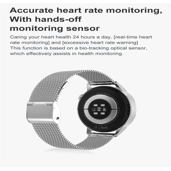 Steel Smart Watch With Colour Screen Dt4 Silver Smart Watches