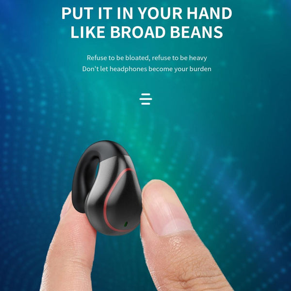 Wireless Bone Conduction Earphone With Bluetooth 5.0 Gray Earbuds