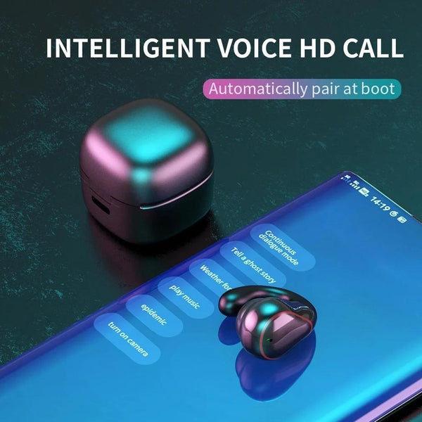 Wireless Bone Conduction Earphone With Bluetooth 5.0 Gray Earbuds