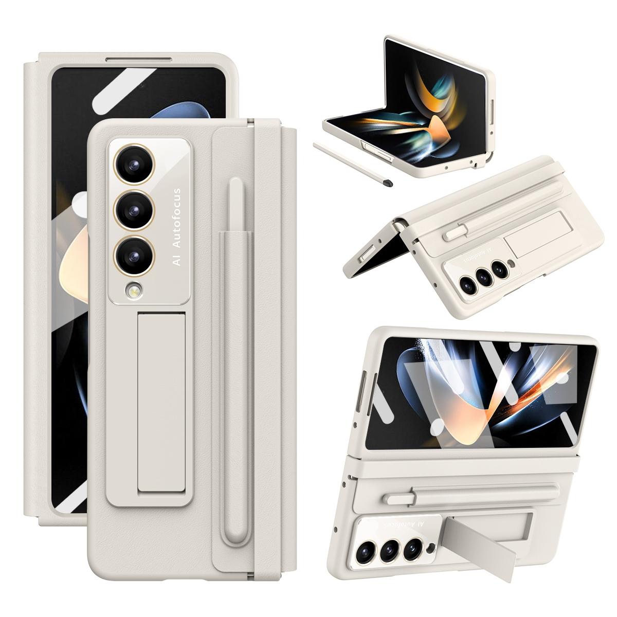 For Samsung Galaxy Z Fold4 5G Full Coverage Pc Case With Pen White Cases Covers & Skins