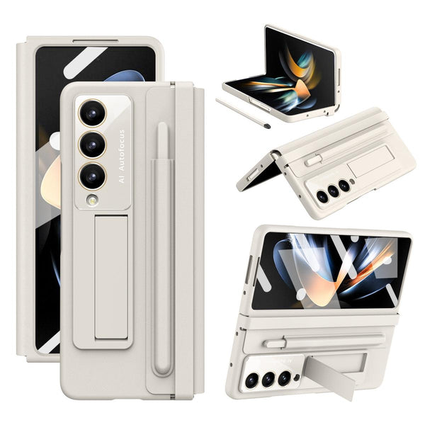 For Samsung Galaxy Z Fold4 5G Full Coverage Pc Case With Pen White Cases Covers & Skins