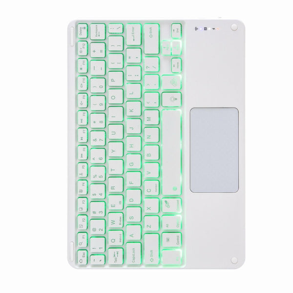 Bluetooth Keyboard Leather Case For Ipad 10.2 / Pro 10.5 Touch Backlight Three Fold Holder Purple Keyboards