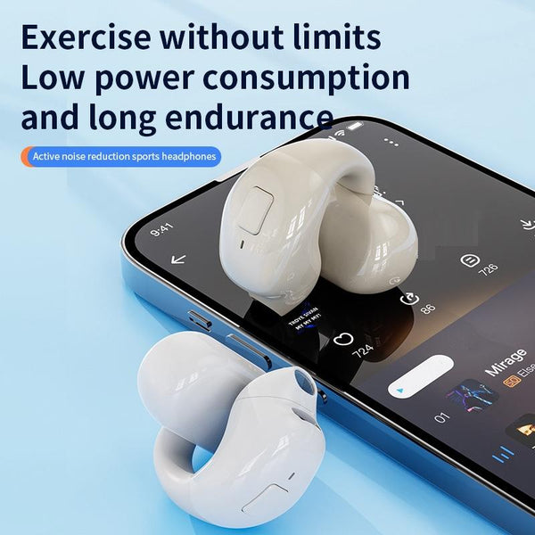 Wireless Clip On Bluetooth Earphone For Sports And Gaming Light Skin Earbuds