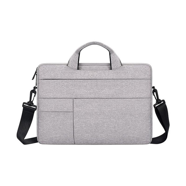 14.1 15.4 Inch Portable Laptop Shoulder Bag Oxford Cloth & Nylon Hemp Gray Laptop Cases & Bags
