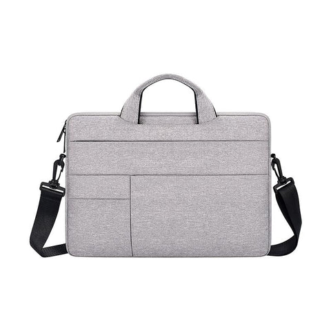 14.1 15.4 Inch Portable Laptop Shoulder Bag Oxford Cloth & Nylon Hemp Gray Laptop Cases & Bags