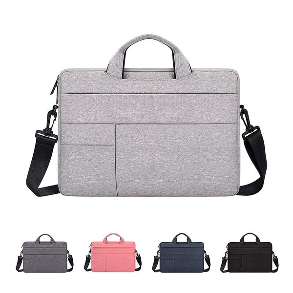 14.1 15.4 Inch Portable Laptop Shoulder Bag Oxford Cloth & Nylon Hemp Gray Laptop Cases & Bags