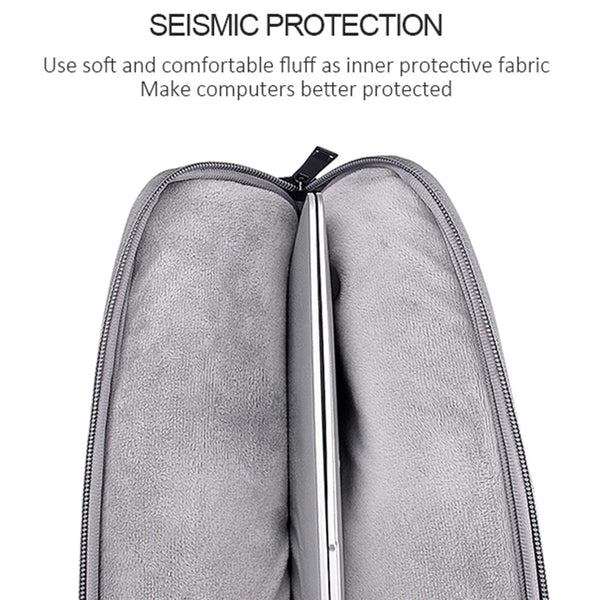 14.1 15.4 Inch Portable Laptop Shoulder Bag Oxford Cloth & Nylon Hemp Gray Laptop Cases & Bags