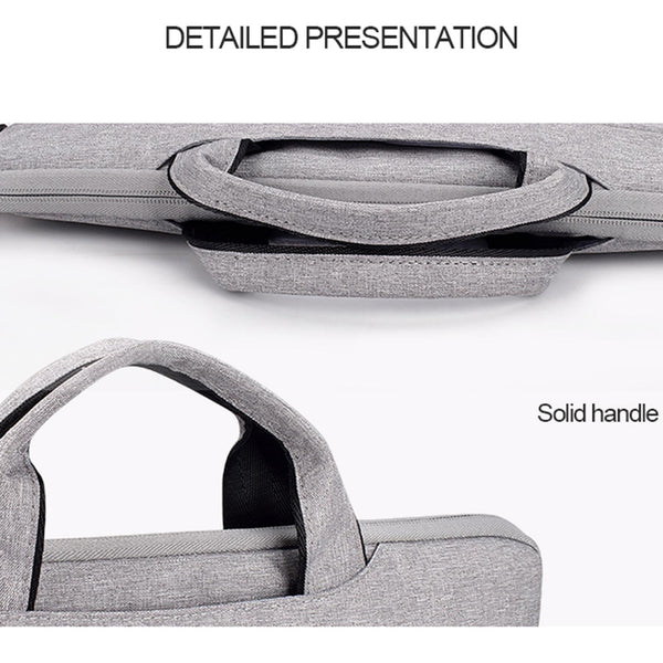14.1 15.4 Inch Portable Laptop Shoulder Bag Oxford Cloth & Nylon Hemp Gray Laptop Cases & Bags
